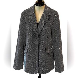 Steve Madden Black and White Checkered Blazer